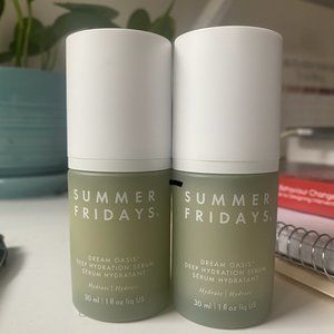 Set of 2 Summer Fridays Dream Oasis Deep Hydration Serum- 1 new, 1 tried